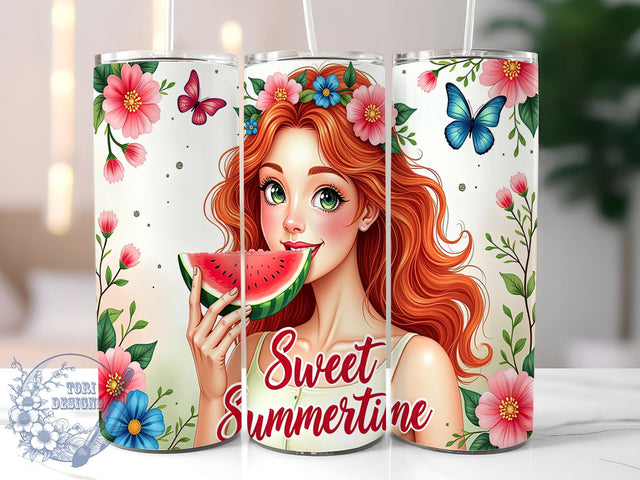 Sweet Summertime, Summer Tumbler, 20oz Wrap, Sublimation Design, Summer Vibes, Digital Download, Beach Lover Gifts Sublimation ToriDesigns 