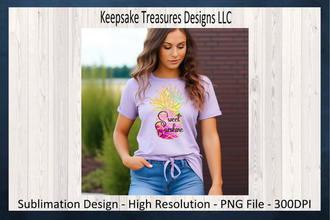 Sweet Sunshine Sublimation PNG Design, Glitter Pineapple, Summer T-Shirt, Summertime Home Decor, Digital Download, PNG Printable Sublimation Keepsake Treasures Designs LLC. 