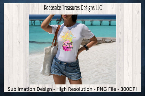Sweet Sunshine Sublimation PNG Design, Glitter Pineapple, Summer T-Shirt, Summertime Home Decor, Digital Download, PNG Printable Sublimation Keepsake Treasures Designs LLC. 