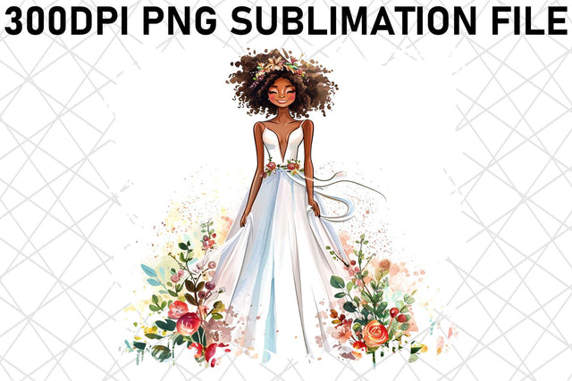 Sweet Surrender: Watercolor Wedding Elements Sublimation afrosvg 