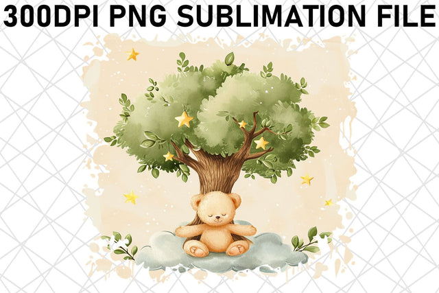 Sweet Teddy Bear Watercolor Illustrations Pack for Crafting Joy Sublimation afrosvg 