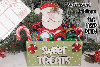 Sweet Treat Santa Box Laser SVG SVG Whimsical Inklings 