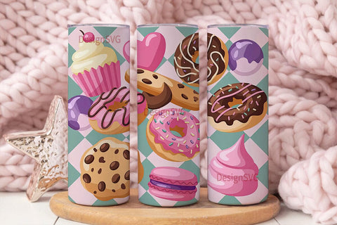 Sweet Treats 20oz Tumbler Wrap Sublimation DesignSVG 