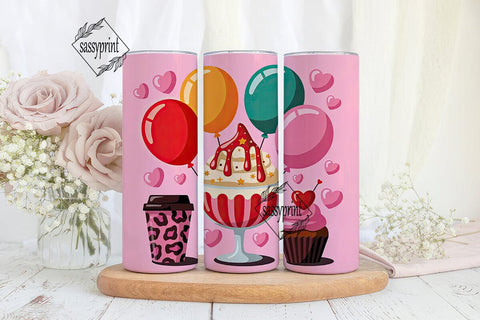 Sweet Treats 20oz Tumbler Wrap Sublimation sassyprint 