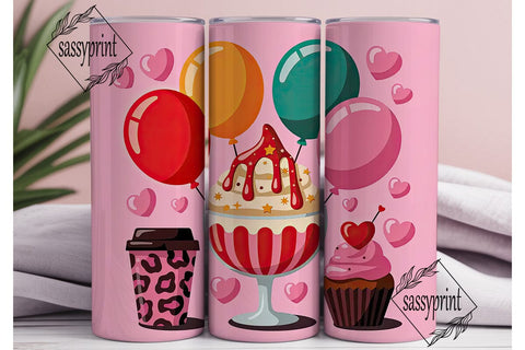 Sweet Treats 20oz Tumbler Wrap Sublimation sassyprint 