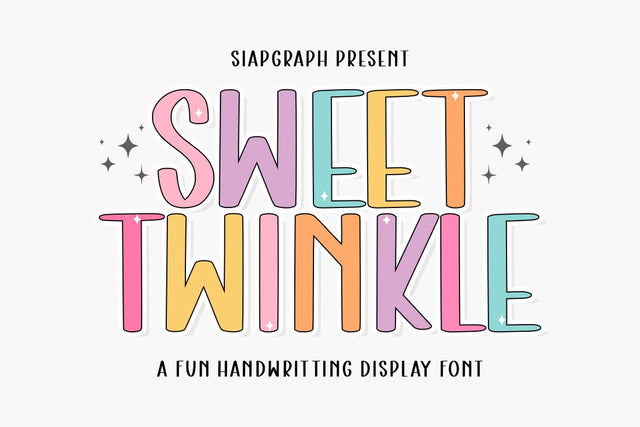 Sweet Twinkle - Fun Handwritting Font Font Masyafi Studio 