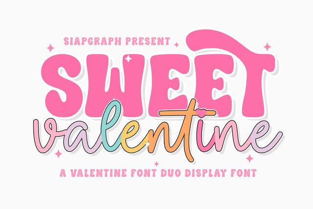 Sweet Valentine - Cute Display Duo Font Font Masyafi Studio 