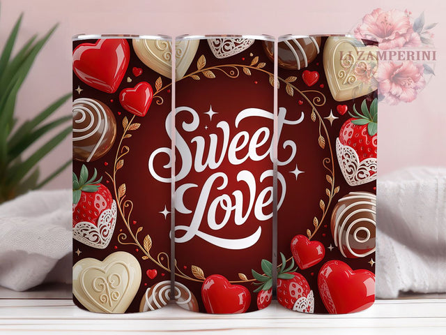 Sweet Valentine Love Tumbler, Valentine Hearts Wrap, Cute Love Cup, Romantic Sublimation Design, Valentine Gift Tumbler, Sweetheart Wrap, Adorable Love Cup Sublimation Li Zamperini 