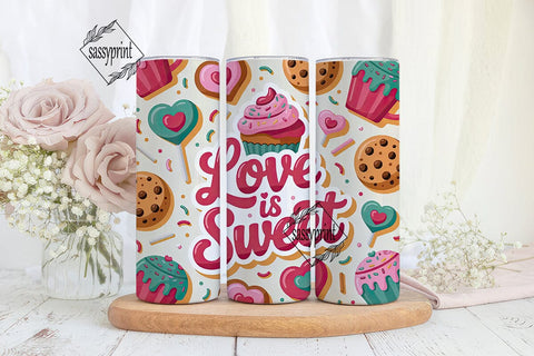 Sweet Valentine Treats 20oz Tumbler Wrap Sublimation sassyprint 