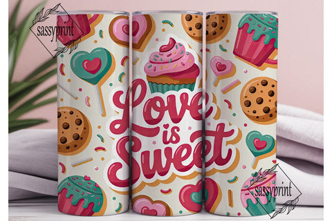 Sweet Valentine Treats 20oz Tumbler Wrap Sublimation sassyprint 