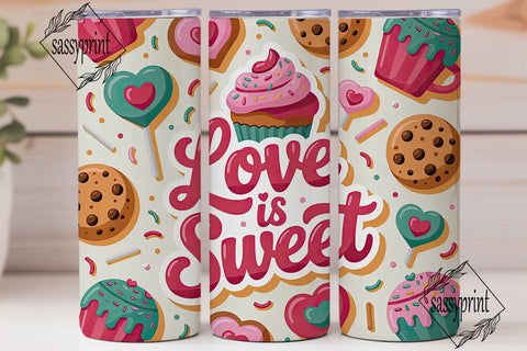 Sweet Valentine Treats 20oz Tumbler Wrap Sublimation sassyprint 