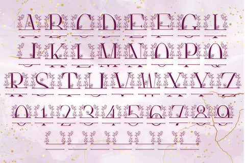 Sweet Vine Monogram Font Dm Letter Studio 