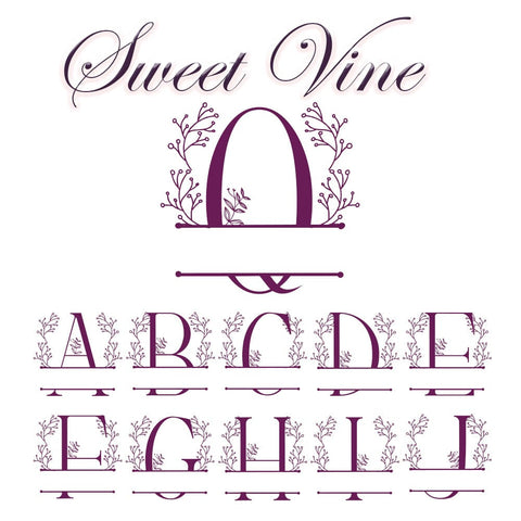 Sweet Vine Monogram Font Dm Letter Studio 