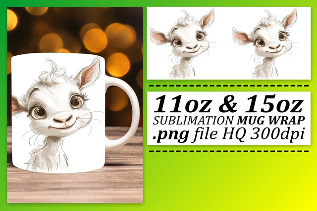 Sweet Watercolor Animal Friends Mug Wrap - Sublimation 11oz Sublimation afrosvg 