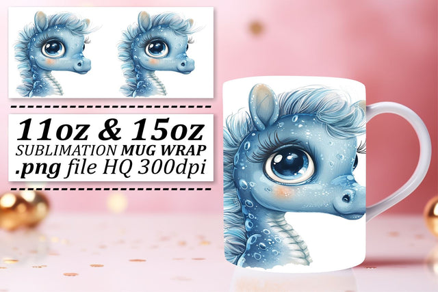 Sweet Watercolor Animal Parade Mug Wrap - Sublimation 11oz Sublimation afrosvg 