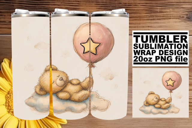 Sweet Watercolor Babies Sublimation Tumbler for 20oz Cups Sublimation afrosvg 