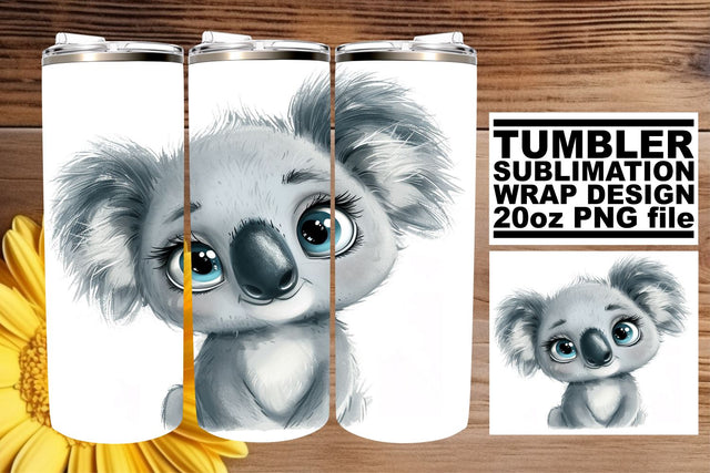 Sweet Watercolor Critter Tumbler Wrap for Sublimation Printing Sublimation afrosvg 