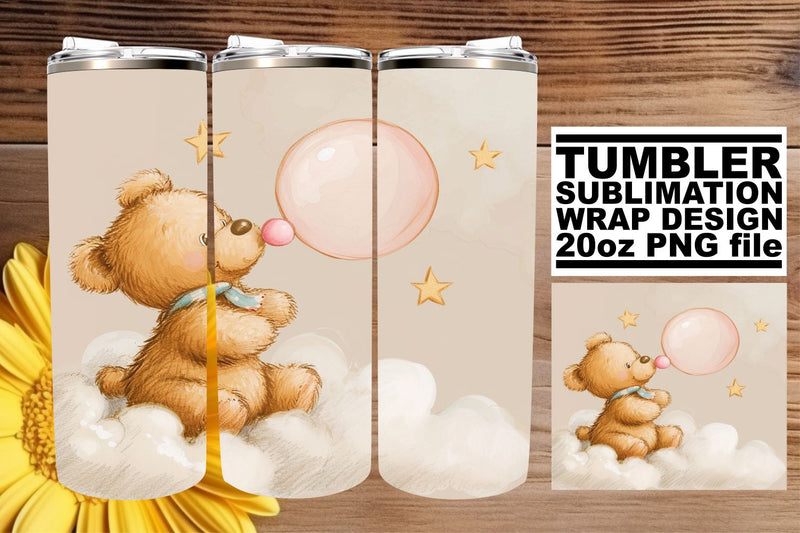 Sweet Watercolor Kids Sublimation Tumbler Wrap Sublimation afrosvg 