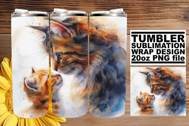 Sweet Watercolor Mommy & Me Tumbler: Mom's Day Bliss Sublimation afrosvg 