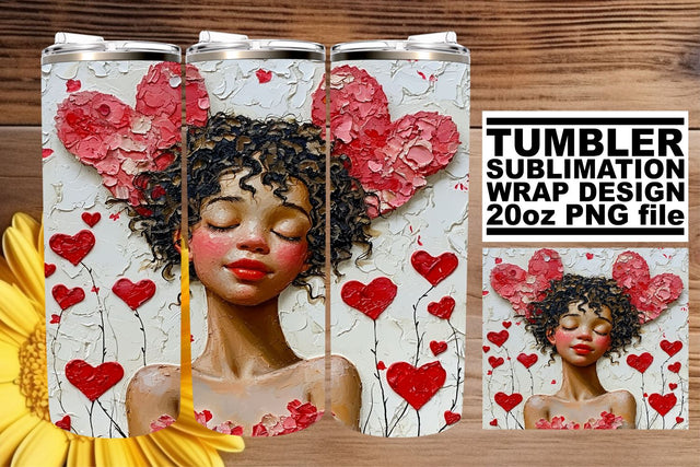 Sweetheart's Delight on 20oz Tumbler Art Sublimation afrosvg 