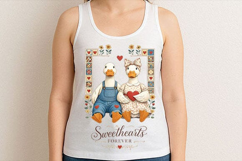 Sweethearts Forever Duck PNG | Cute Valentine Couple Sublimation SVG BillahCrafts 
