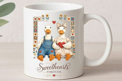 Sweethearts Forever Duck PNG | Cute Valentine Couple Sublimation SVG BillahCrafts 