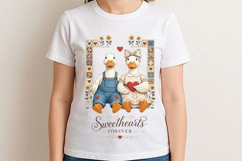 Sweethearts Forever Duck PNG | Cute Valentine Couple Sublimation SVG BillahCrafts 