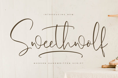 Sweethwolf - Modern Handwritten Script Font Letterena Studios 
