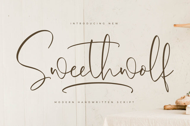 Sweethwolf - Modern Handwritten Script Font Letterena Studios 