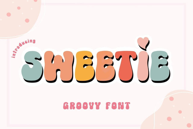 Sweetie – Cute Groovy Font | Retro Font for Kids, Crafts & Sublimation Font AnningArts Design 