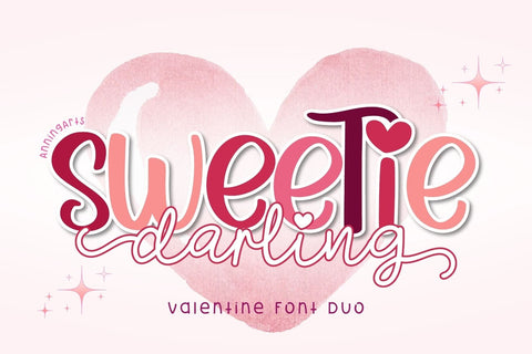Sweetie Darling Font Duo Font AnningArts Design 