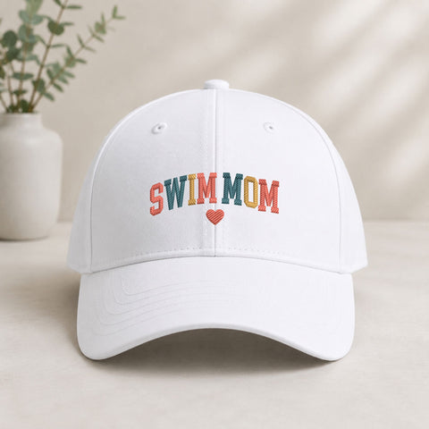 Swim Mom Machine Embroidery Design – Swimming Mama Heart Sports Embroidery File Embroidery/Applique DESIGNS PatternFeed8 