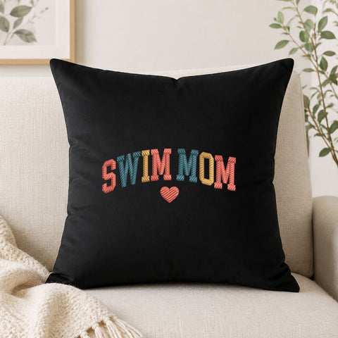 Swim Mom Machine Embroidery Design – Swimming Mama Heart Sports Embroidery File Embroidery/Applique DESIGNS PatternFeed8 