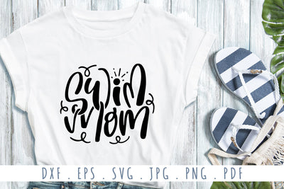 Swim Mom SVG Funny Summer T-Shirt Quotes SVG dapiyupi store 