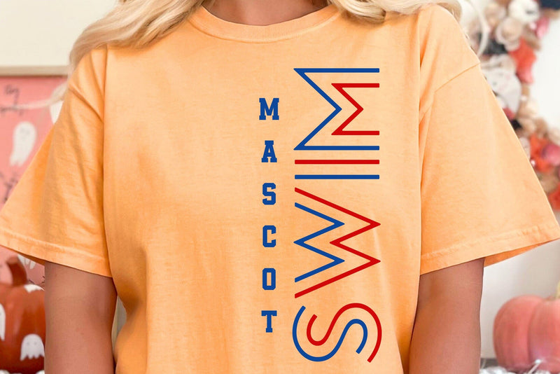 Swim Team Mascot SVG, Shirt Design Template SVG DesignDestine 