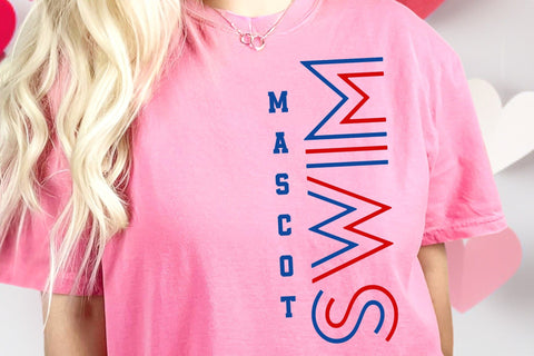 Swim Team Mascot SVG, Shirt Design Template SVG DesignDestine 