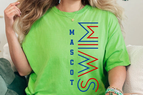 Swim Team Mascot SVG, Shirt Design Template SVG DesignDestine 