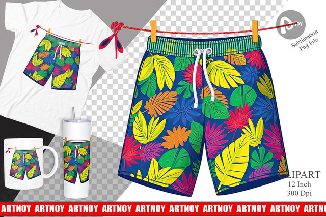 Swim Trunks Clipart Sublimation artnoy 