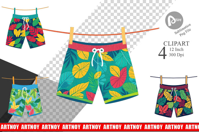 Swim Trunks Clipart Sublimation artnoy 