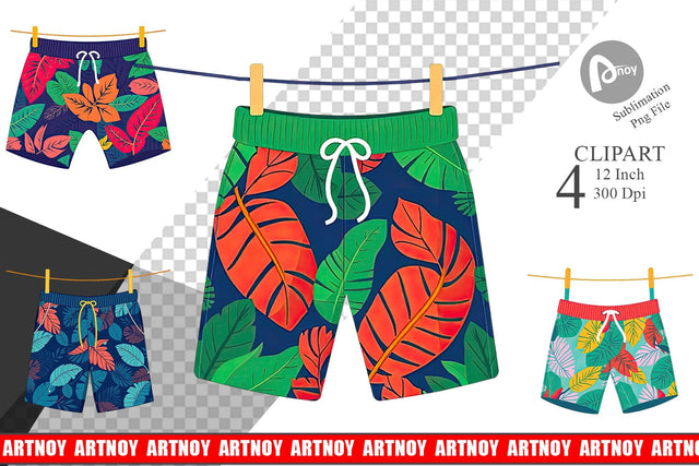 Swim Trunks Clipart Sublimation artnoy 