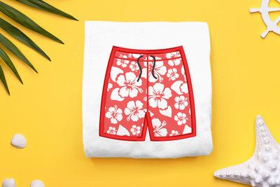 Swim Trunks Shorts Applique Embroidery Embroidery/Applique DESIGNS Designed by Geeks 