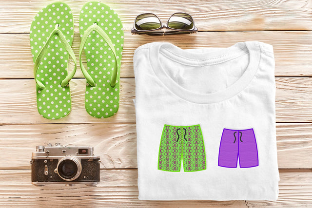 Swim Trunks Shorts Mini Embroidery Embroidery/Applique DESIGNS Designed by Geeks 