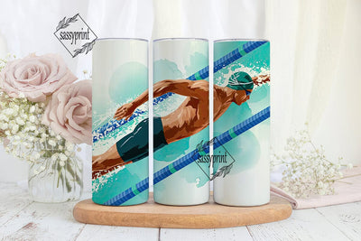 Swimmer 20oz Tumbler Wrap Sublimation sassyprint 