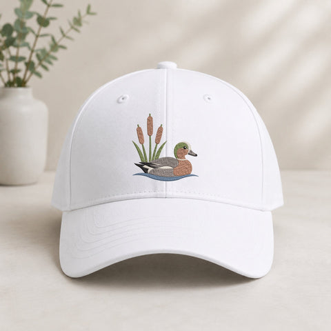 Swimming Duck with Cattails Embroidery Design – Waterfowl Machine Embroidery File, Duck Hunting Wildlife Pond Bird Design Embroidery/Applique DESIGNS PatternFeed8 