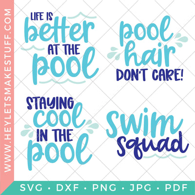Swimming Pool Bundle SVG Hey Let's Make Stuff 