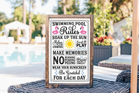 Swimming Pool Rules SVG Summer SVG Pickled Thistle Creative 