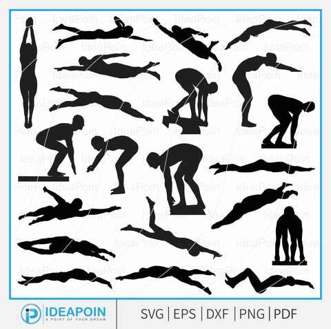 Swimming svg, Swimmer svg, Swim svg, Swimmer SVG Bundle, Swimmer svg Clipart,Swimmer Silhouettes, Swimmer clipart, Swimming Mom, Swimmer png SVG Dinvect 