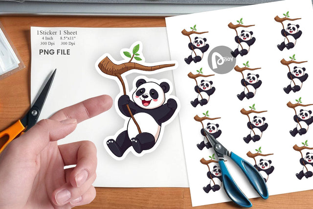 Swing Panda Sticker Sublimation artnoy 