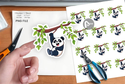 Swing Panda Sticker Sublimation artnoy 