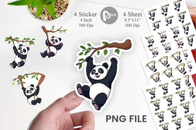 Swing Panda Sticker Sublimation artnoy 